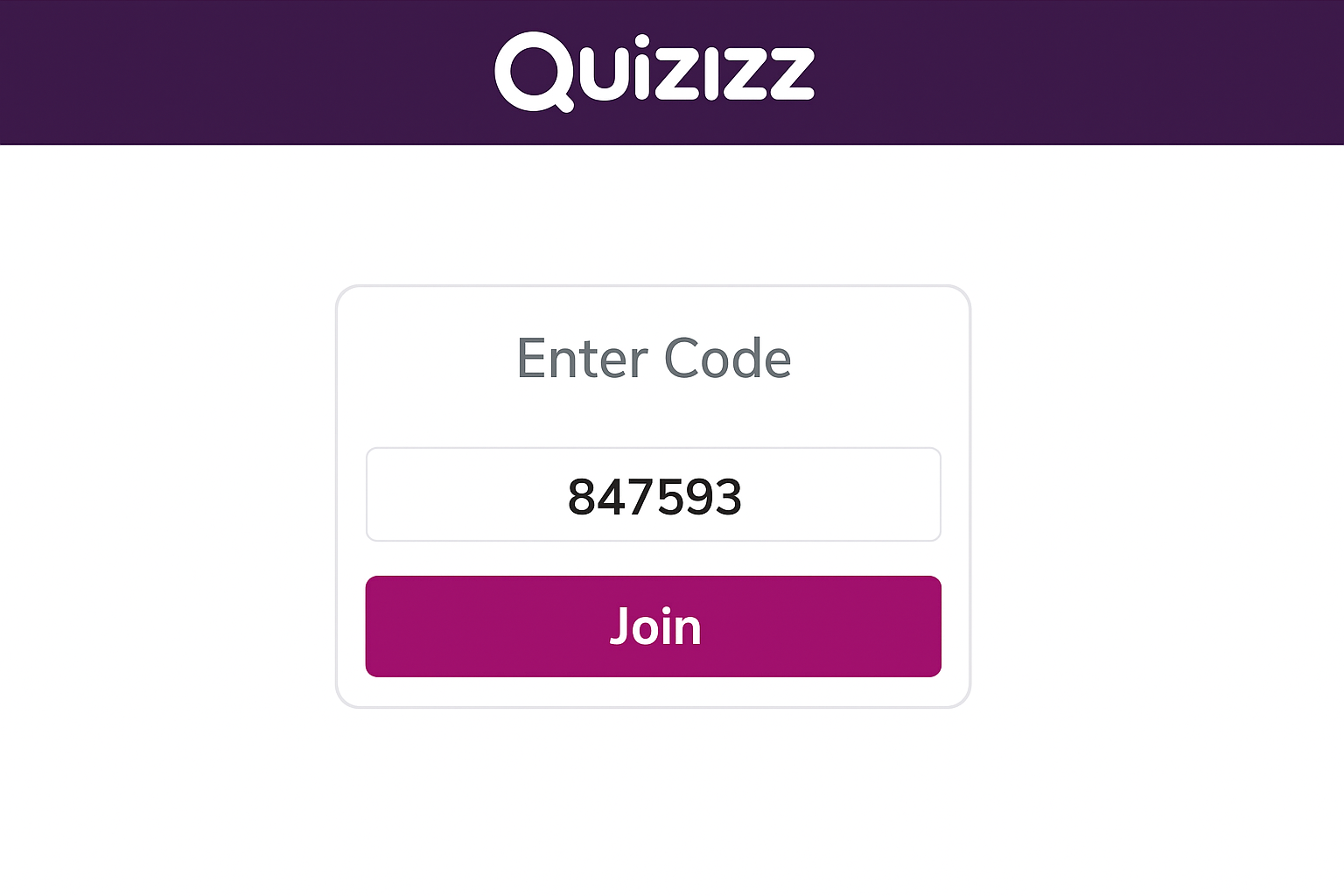 Quizizz Join Class